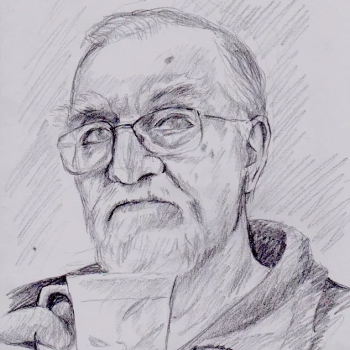 sketch of Fred Vaughan