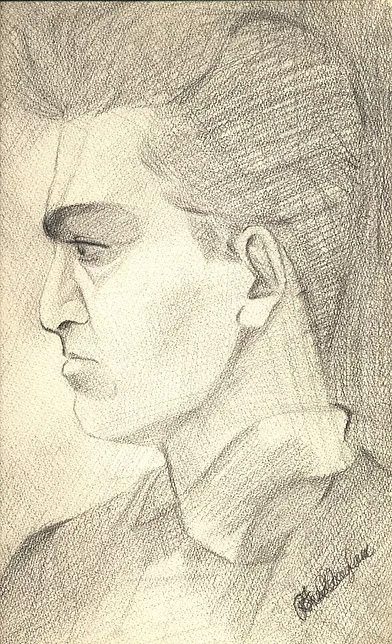 Fred Vaughan self-portrait